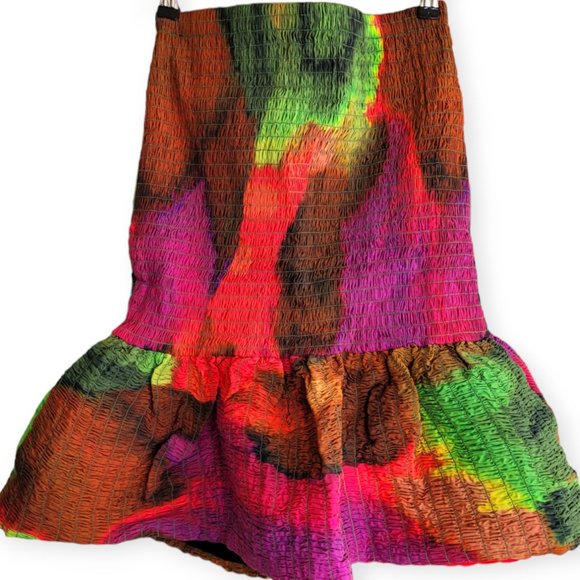 Unbranded Dresses & Skirts - Unbranded ~ Saturn Printed Smocked Midi Trumpet Skirt in size L | Summer